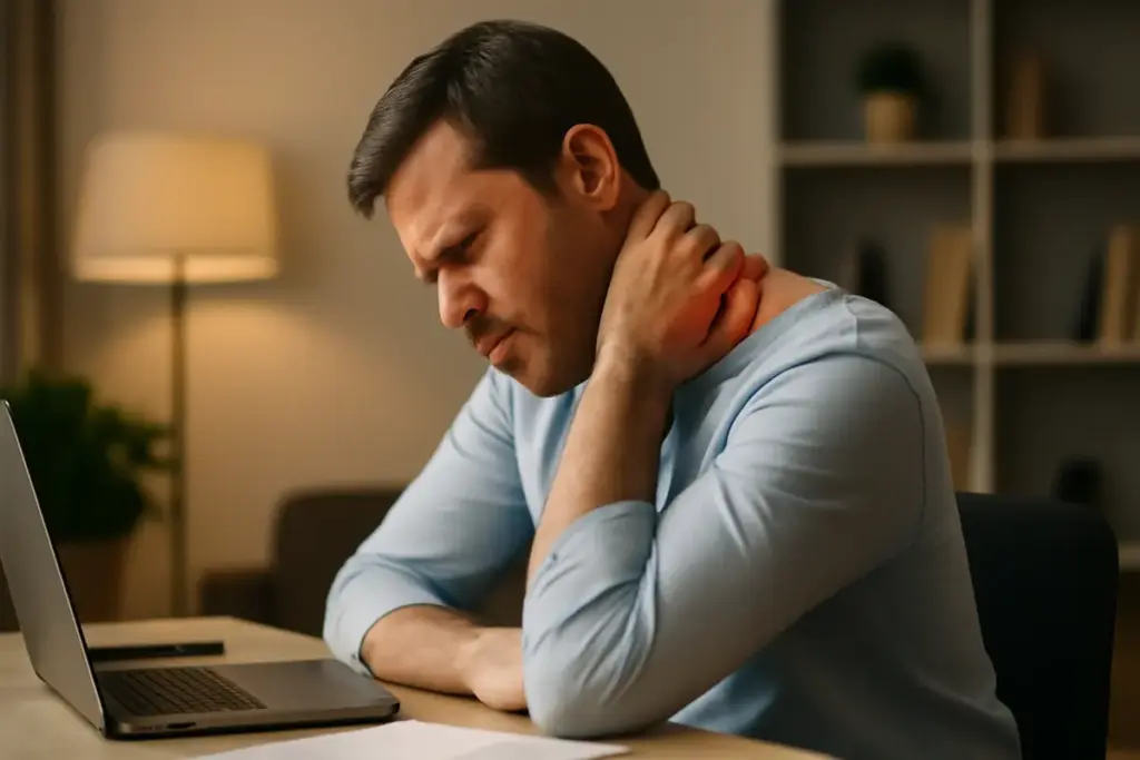 Dolore alla nuca a fine giornata: come la postura sbagliata lo alimenta in silenzio