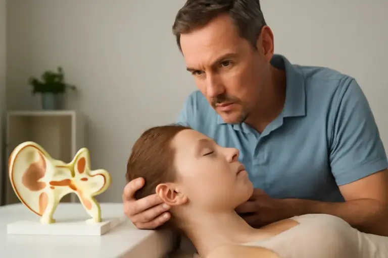 Orecchio interno e colonna cervicale: il legame che orienta il trattamento osteopatico