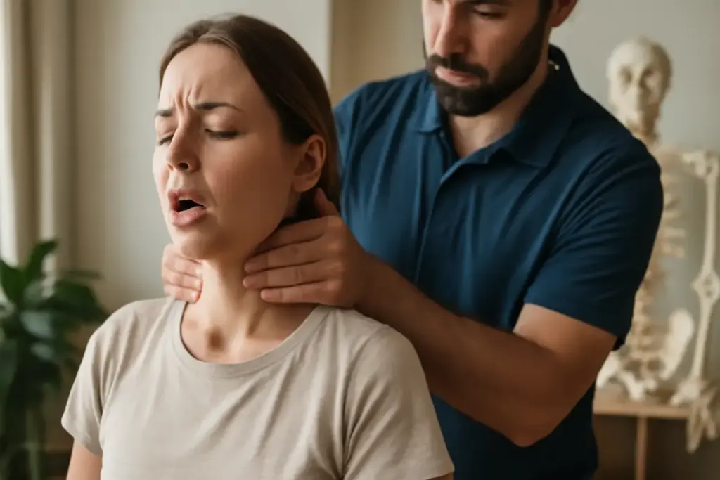 Respirazione scorretta e tensione cervicale: il ciclo che si interrompe con l’osteopatia