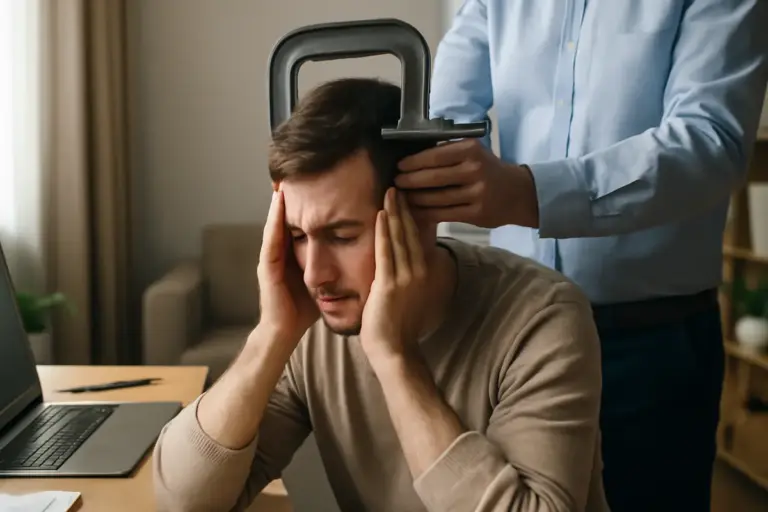 Pressione alla testa dopo ore al computer: il meccanismo osteopatico che la spiega