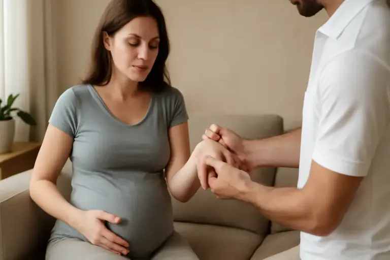 Formicolii alle mani in gravidanza: la risposta osteopatica che allevia senza farmaci