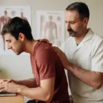 Testa in avanti sullo schermo: come altera la postura e cosa osserva l’osteopata